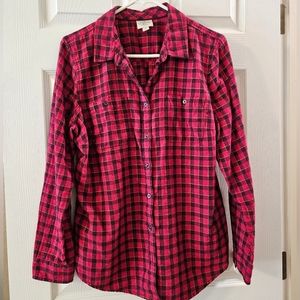 Long sleeve plaid top